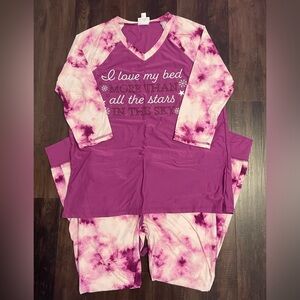 LulaRoe Purple Tie Dye Pajamas